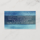 Carte D'accompagnement Glitzy Foil | Ice Blue Faux Iridescent Reception (Dos)