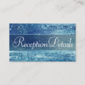 Carte D'accompagnement Glitzy Foil | Ice Blue Faux Iridescent Reception (Devant)