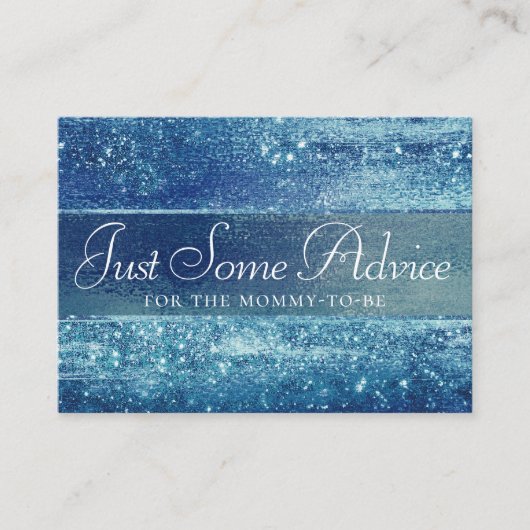 Carte D'accompagnement Glitzy Foil | Ice Blue Iridescent Sparkle Advice (Devant)
