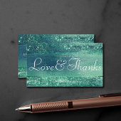 Carte D'accompagnement Glitzy Foil | Iridescent Green Sparkle Thank You