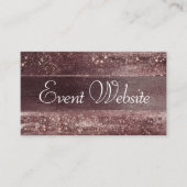 Carte D'accompagnement Glitzy Foil | Site Web Rose Gold Mauve Pink Blush (Devant)