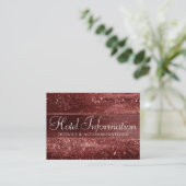 Carte D'accompagnement Glitzy Red Glitter | Crimson Guest Accommodations (Debout devant)