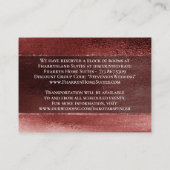 Carte D'accompagnement Glitzy Red Glitter | Crimson Guest Accommodations (Dos)