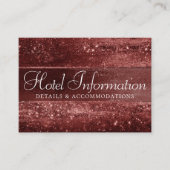 Carte D'accompagnement Glitzy Red Glitter | Crimson Guest Accommodations (Devant)