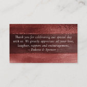 Carte D'accompagnement Glitzy Red Glitter | Crimson Love and Thanks (Dos)