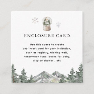 Carte D'accompagnement Globe De Neige Hiver Merveilleux Anniversaire Pers