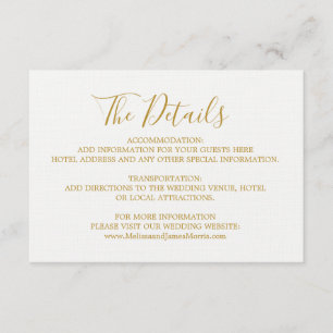 Carte D'accompagnement Globetrotter Glam Mariage - fiche