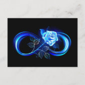 Carte D'accompagnement Glowing infinity with blue rose (Devant)