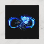 Carte D'accompagnement Glowing infinity with blue rose (Devant)