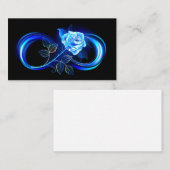 Carte D'accompagnement Glowing infinity with blue rose (Devant / Derrière)