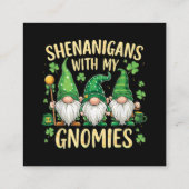 Carte D'accompagnement Gnome du trèfle chanceux de la Saint-Patrick (Dos)