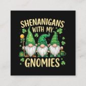 Carte D'accompagnement Gnome du trèfle chanceux de la Saint-Patrick (Devant)