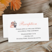 Carte D'accompagnement Gnome Whimsical Woodland Orange Mariage Réception