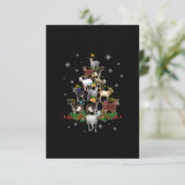 Carte D'accompagnement Goat Christmas Tree Snow Goat Xmas (Debout devant)
