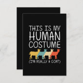 Carte D'accompagnement Goat Halloween (Devant / Derrière)