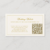 Carte D'accompagnement Gold calligraphy elegant QR code wedding RSVP (Devant)