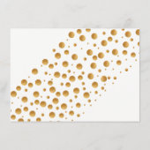 Carte D'accompagnement Gold Champagne Bubbles Mariage Détails (Dos)