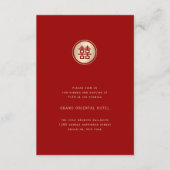 Carte D'accompagnement Gold Circle Double Bonheur Chic Mariage chinois (Devant)