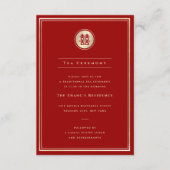 Carte D'accompagnement Gold Classic Cercle Double Happiness Tea Ceremony (Devant)