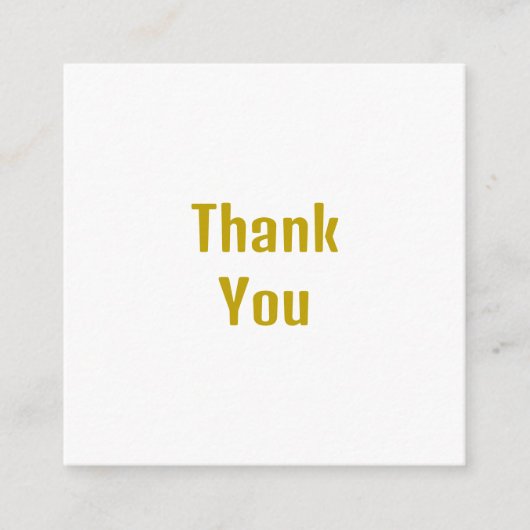 Carte D'accompagnement Gold Color Calligraphy Nom professionnel (Devant)