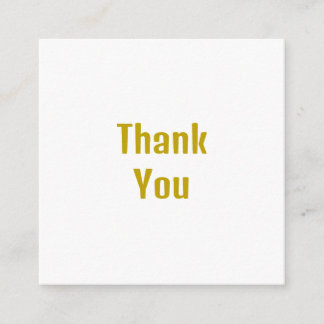 Carte D'accompagnement Gold Color Calligraphy Nom professionnel