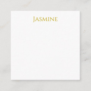 Carte D'accompagnement Gold Color Plain Minimalist Nom professionnel