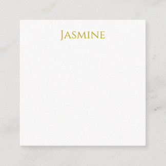 Carte D'accompagnement Gold Color Plain Minimalist Nom professionnel