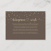 Carte D'accompagnement Gold Confetti Calligraphie Brown lune de miel (Devant)