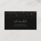 Carte D'accompagnement Gold Confetti Fancy Script Mariage site Web (Devant)