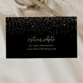 Carte D'accompagnement Gold Confetti Fancy Script Mariage site Web