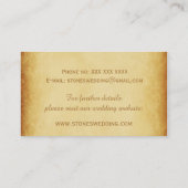 Carte D'accompagnement Gold de luxe style français fleurs de lis insérer (Dos)