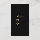 Carte D'accompagnement Gold effet client merci des liens sociaux (Dos)