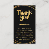 Carte D'accompagnement Gold effet client merci des liens sociaux (Devant)