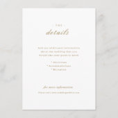 Carte D'accompagnement Gold élégant calligraphie classique détails mariag (Devant)