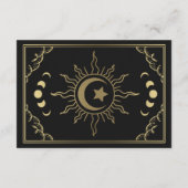 Carte D'accompagnement Gold Elegant Tarot Card Mariage RSVP (Dos)