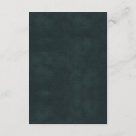 CARTE D'ACCOMPAGNEMENT GOLD EMERALD VERT LOTUS FLORAL MARIAGES DÉTAILS (Dos)