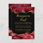 Carte D'accompagnement Gold et Bourgogne Red Agate Mariage Honeymoon Fund<br><div class="desc">Cette élégante et glamour carte de fonds de lune de miel mariage de fonds dispose d'un arrière - plan de marbre rouge agate bordeaux avec des accents de parties scintillant faux or. Le texte combine écriture manuscrite et polices sans serif modernes pour un look élégant et sophistiqué. Il conviendra parfaitement...</div>