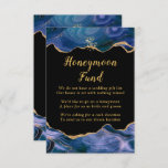 Carte D'accompagnement Gold et Dark Blue Agate Mariage Honeymoon Fund<br><div class="desc">Cette élégante et glamour carte de fonds de lune de miel mariage de fonds dispose d'un arrière - plan en marbre marbré bleu foncé avec des accents de parties scintillant faux or. Le texte combine écriture manuscrite et polices sans serif modernes pour un look élégant et sophistiqué. Il conviendra parfaitement...</div>