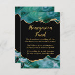 Carte D'accompagnement Gold et Turquoise Blue Agate Mariage Honeymoon Fun<br><div class="desc">Cette élégante et glamour carte de fonds de lune de miel mariage dispose d'un arrière - plan en marbre turquoise bleu agate avec des accents de parties scintillant faux or. Le texte combine écriture manuscrite et polices sans serif modernes pour un look élégant et sophistiqué. Il conviendra parfaitement aux mariages...</div>