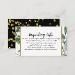 Carte D'accompagnement Gold Feuille Honeymoon Fund mariage de douche nupt<br><div class="desc">Elégante carte de demande de fonds de lune de miel moderne, Les cartes peuvent être utilisés pour la collecte de cadeaux d'argent mariage. Parfait pour joindre avec des invitations à la douche nuptiale ainsi que des invitations à un mariage. La carte concernant les cadeaux de mariage vient dans une très...</div>