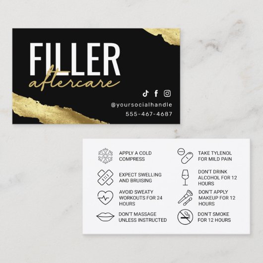  Carte d'accompagnement Gold Filler Instruction (Devant / Derrière)