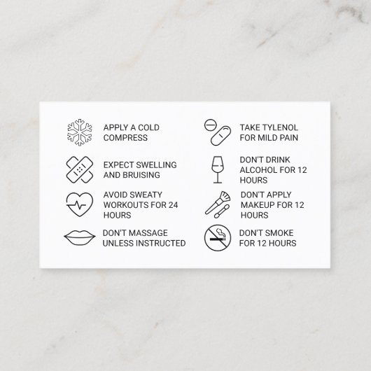  Carte d'accompagnement Gold Filler Instruction (Dos)