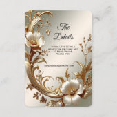 Carte D'accompagnement Gold Floral Detail Enclosure (Devant)