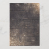 Carte D'accompagnement Gold Floral Rustic Mariage Information Invité (Dos)