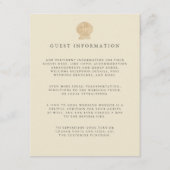 Carte D'accompagnement Gold foil Seashell mariage côtier Détails (Devant)