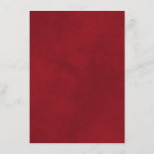 Carte D'accompagnement Gold Frills Elegant Marbled Rouge Mariage Détails (Dos)