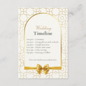 Carte D'accompagnement Gold Geometric Wedding Timeline Cards with QR Code (Devant)