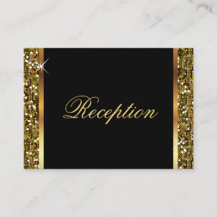 Carte D'accompagnement Gold Glitter