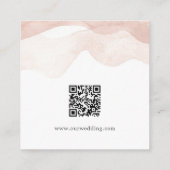 Carte D'accompagnement Gold Greenery QR Code Détails du Mariage (Dos)