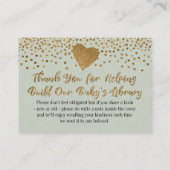 Carte D'accompagnement Gold Heart & Sage Livre vert Demande d'insertion C (Dos)